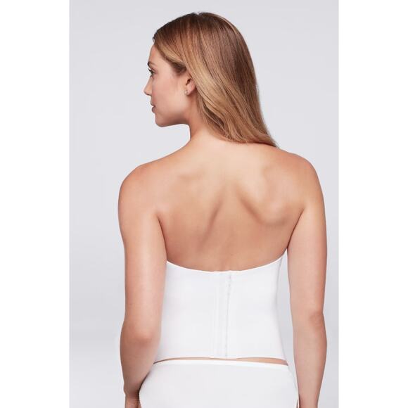 Felina Strapless Seamless Lightweight Bustier Bra in White Size 36D - Picture 2 of 12